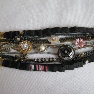 Vintage Juicy Couture Multi Strand Wide Chain Ribbon Bracelet